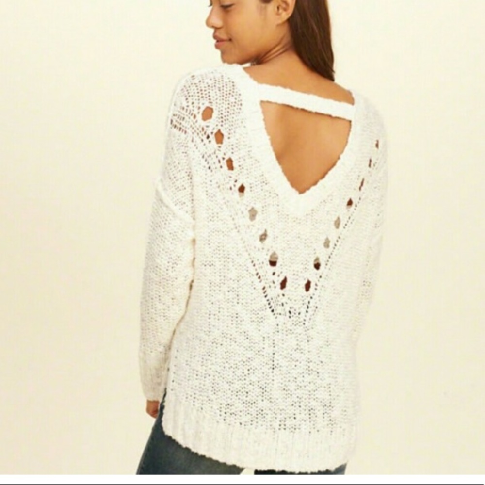Hollister Oversized Open Back Sweater